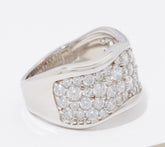 Diamonique Pave Band Ring Sterling Silver Size 7